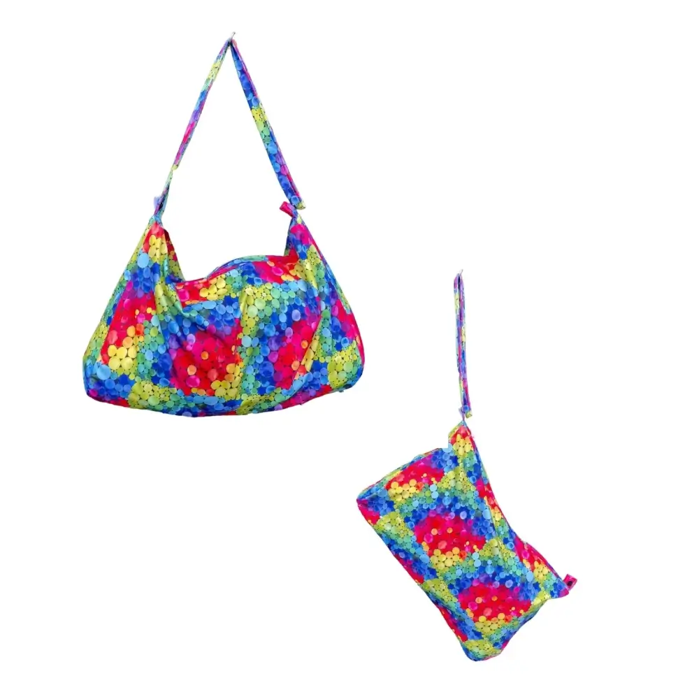 Little Birds Wetbag 47x29 cm - Rainbow Bubbles