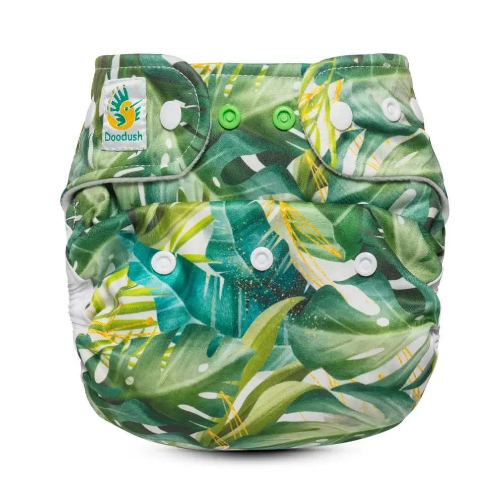 Matani Doodush Überhose 2.0 One Size (doppeltes PUL) - Green Leaves