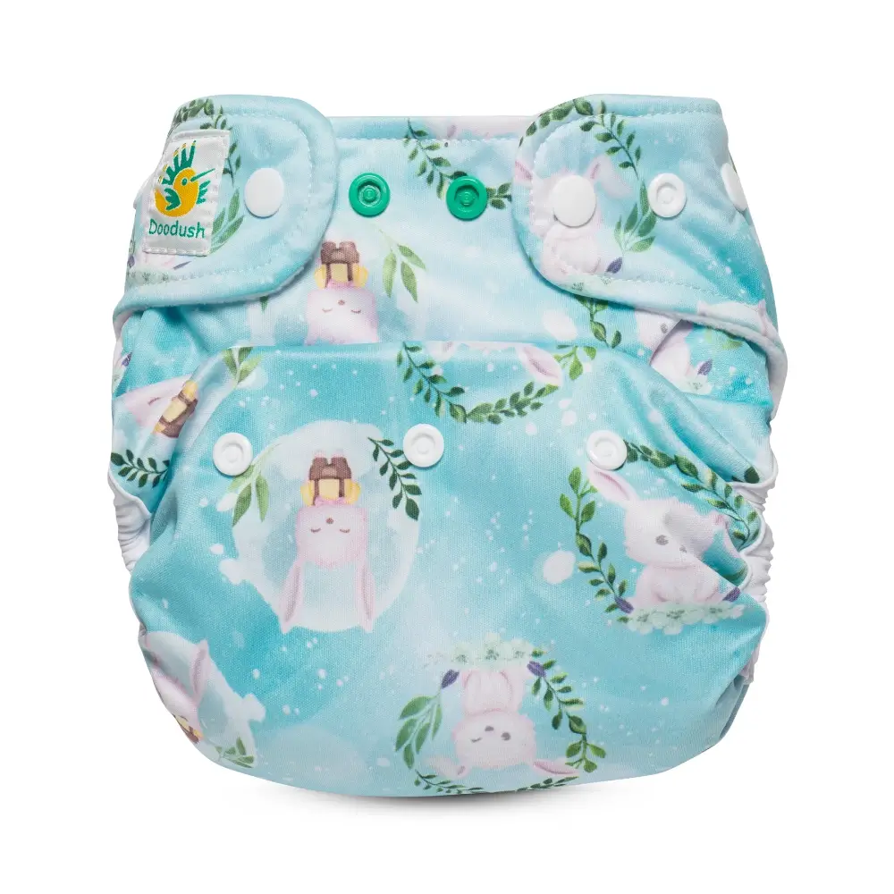 Matani Doodush Überhose 2.0 One Size (doppeltes PUL) - Pastel Bunnies