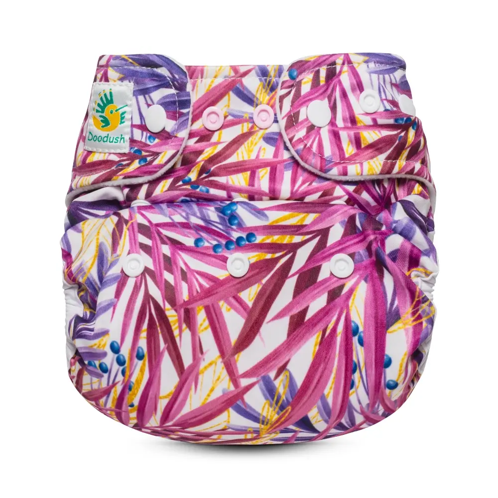 Matani Doodush Überhose 2.0 One Size (doppeltes PUL) - Purple Leaves