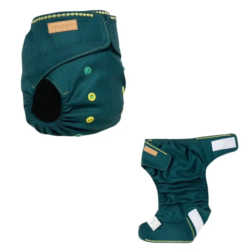 Puppi Wollüberhose OS Klett - Woodland außen und innen