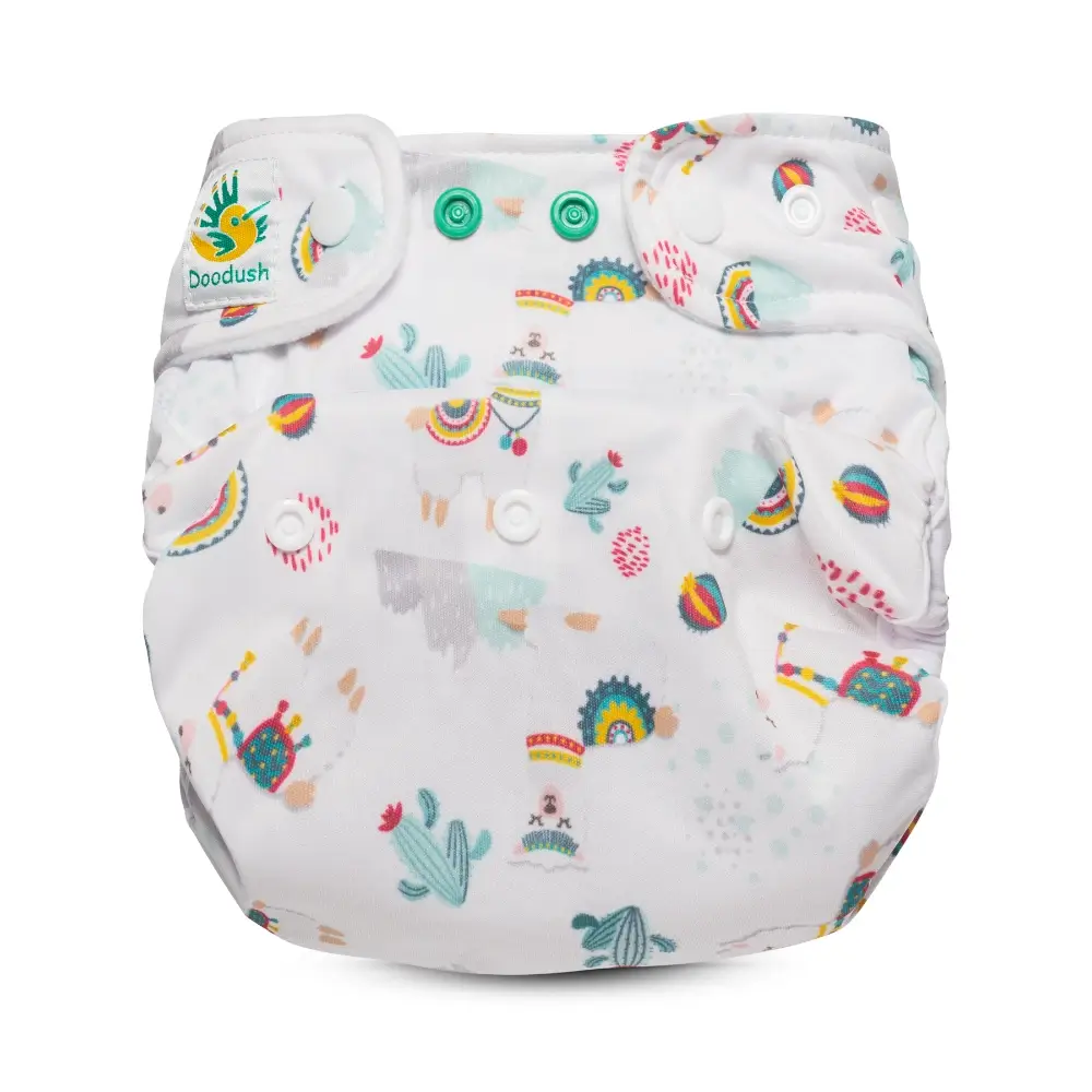 Matani Doodush Überhose 2.0 One Size (doppeltes PUL) - White Llamas